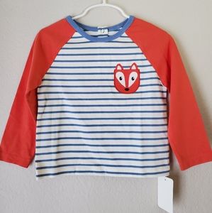 Mini Boden long sleeve shirt with fox